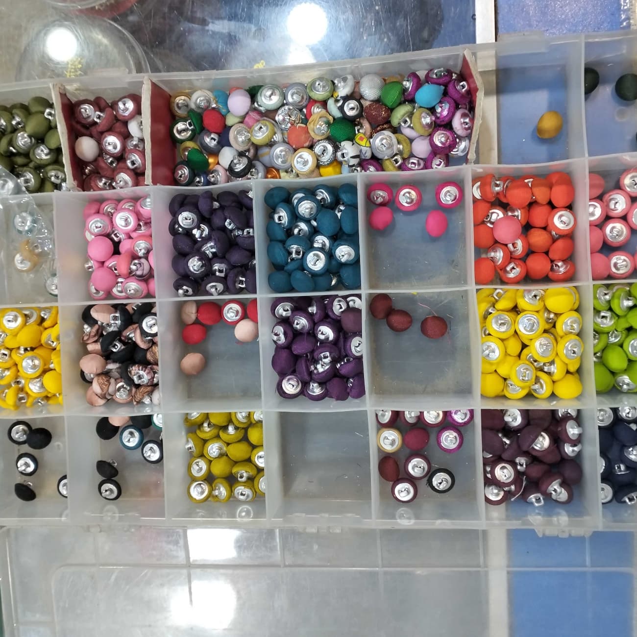 Fabric Hand Made Button Multi20No