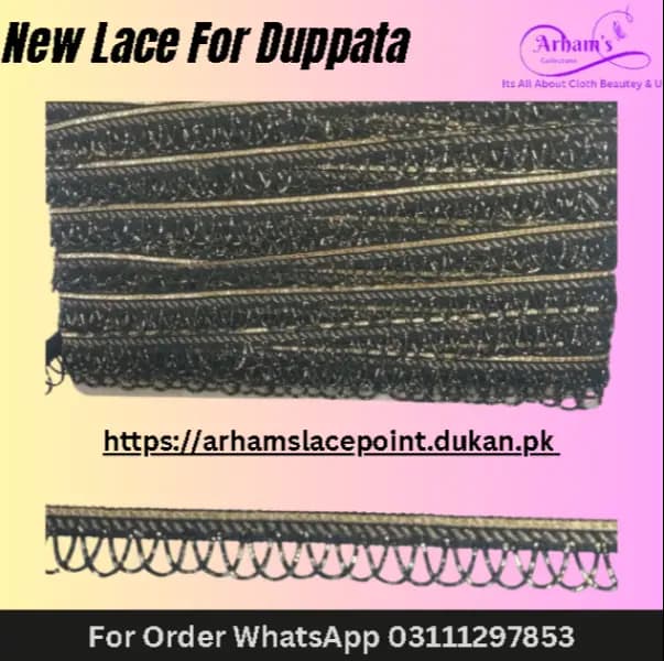 AN Duppata Lace 8 Yds Pack
