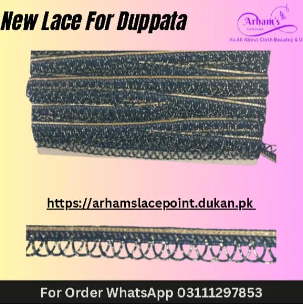 AN Duppata Lace 8 Yds Pack